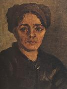 Vincent Van Gogh Head of a Peasant Woman with Dark Cap (nn04) France oil painting artist